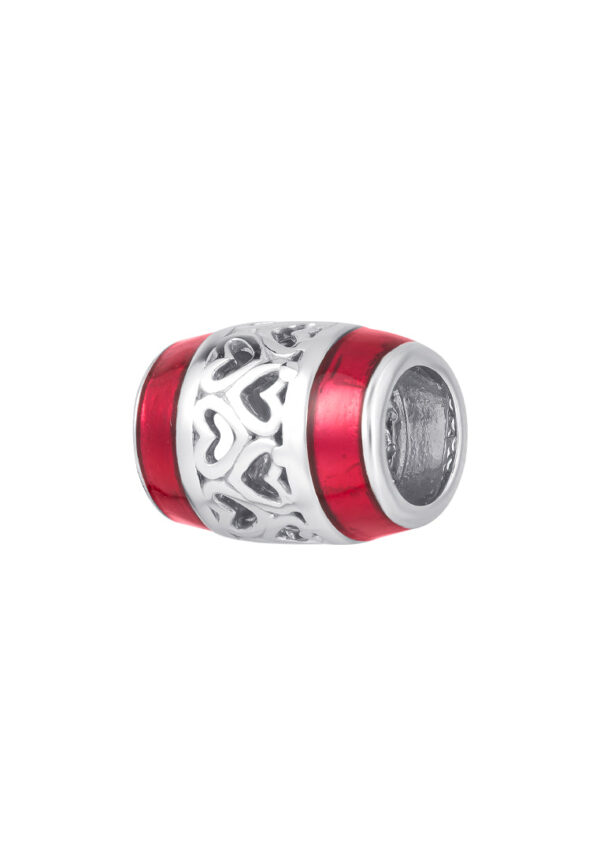 TOMEI Charm of Barrel with Interlaced Love Vibes | White Gold 585 (14K) (P5648)