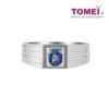 TOMEI Homme Series, Sapphire Ring For Men Silver