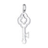 TOMEI Key Pendant, White Gold 375