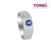 TOMEI Homme Series, Sapphire Ring For Men Silver