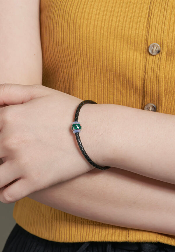 Bedecked with Verdant Hearts Charm | Tomei White Gold 585 (14K) (P5638)