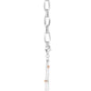 TOMEI Beads Chain Bracelet, White+Rose Gold 585