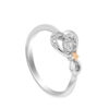 TOMEI Little Star Collection Diamond Ring, White+Rose Gold 375