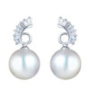 TOMEI Pearl Earrings, White Gold 750