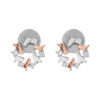 TOMEI Noble Unity Earrings, White+Rose Gold 585 (E2169WR)