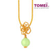 TOMEI Blossoming Jadeite Pendant, Yellow Gold 916