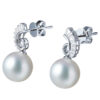 TOMEI Pearl Earrings, White Gold 750
