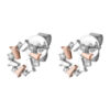 TOMEI Noble Unity Earrings, White+Rose Gold 585 (E2169WR)
