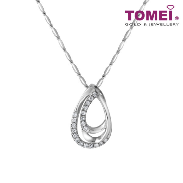 TOMEI Pendant Set, Diamond White Gold 375 (PD9589)
