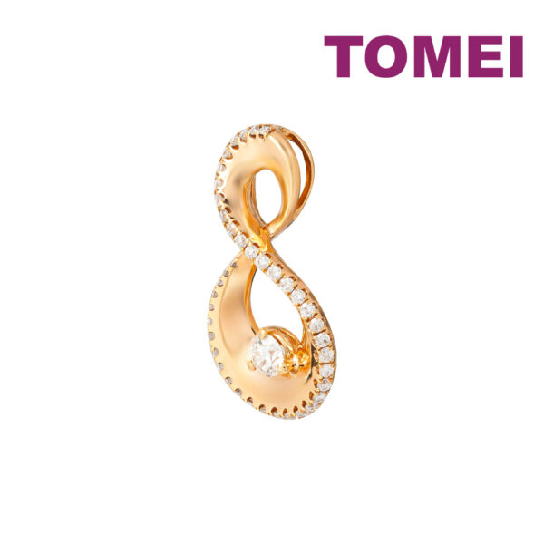 TOMEI Diamond Pendant, Rose Gold 750