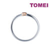 TOMEI Petite Love Diamond Ring, White+Rose Gold 375