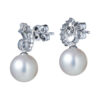 TOMEI Pearl Earrings, White Gold 750