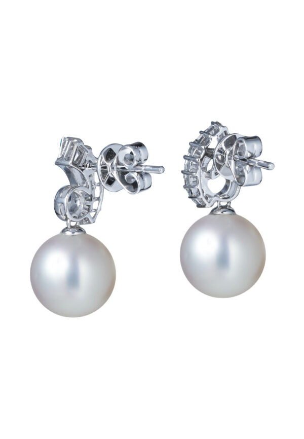 TOMEI Pearl Earrings, White Gold 750
