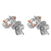 TOMEI Noble Unity Earrings, White+Rose Gold 585 (E2169WR)