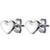 TOMEI Lovely Heart Earrings, White Gold 750
