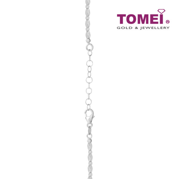 TOMEI Italia Beads Necklace, White Gold 585