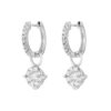 TOMEI Bedazzlingly Frabjous Sparks Diamond Earrings, White Gold 585 (E1007)