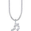 TOMEI Mini Gourd Pendant, White Gold 375