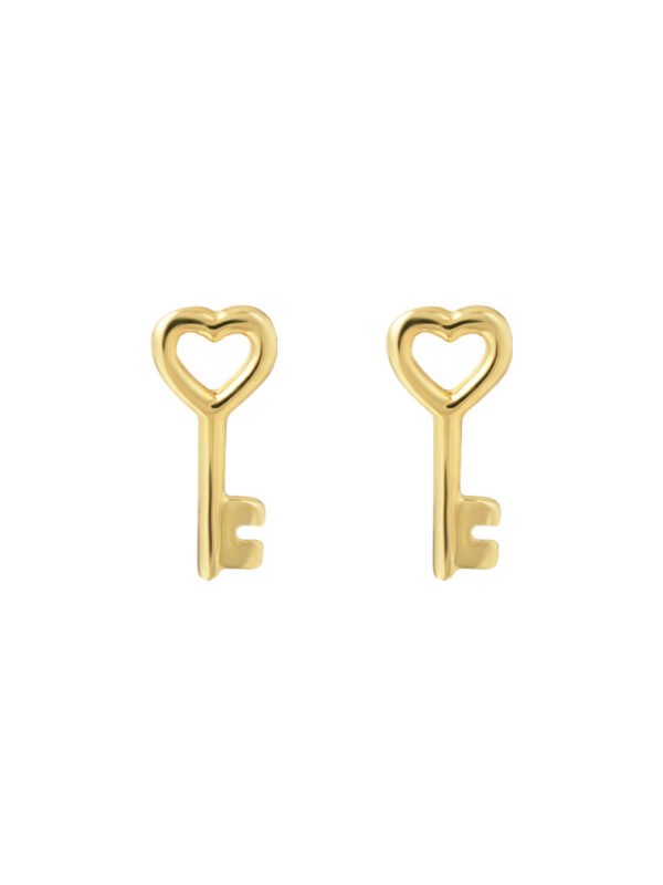 TOMEI Key Earrings, Yellow Gold 585