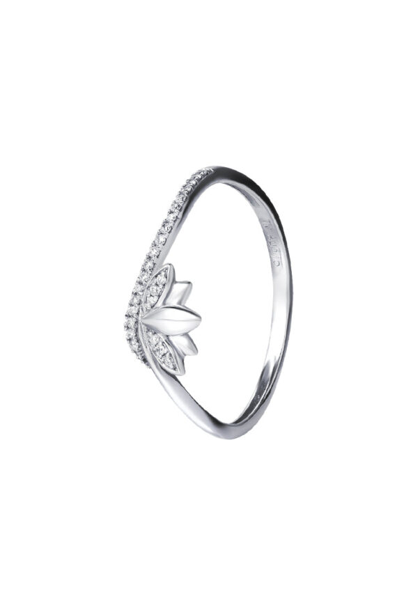 TOMEI Pavo Collection Diamond Ring, White Gold 375