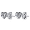 TOMEI Lovely Heart Earrings, White Gold 750