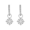 TOMEI Bedazzlingly Frabjous Sparks Diamond Earrings, White Gold 585 (E1007)