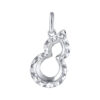 TOMEI Mini Gourd Pendant, White Gold 375