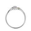 TOMEI Little Star Collection Diamond Ring, White+Rose Gold 375