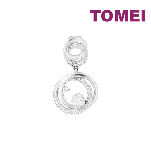 TOMEI Diamond Pendant, White Gold 750