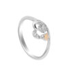 TOMEI Little Star Collection Diamond Ring, White+Rose Gold 375