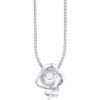 TOMEI Petal Inspired Diamond Pendant, White Gold 375