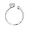 TOMEI Diamond Open Ring, White Gold 375