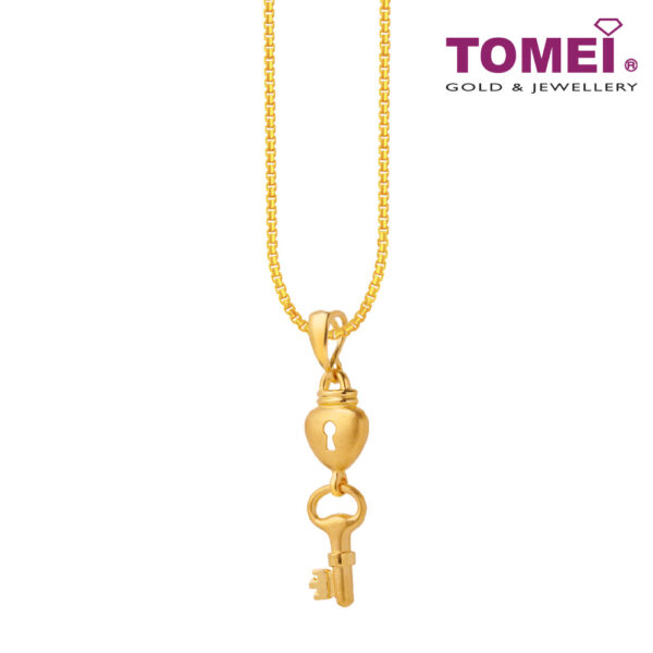 TOMEI Key to Your Heart Pendant, Yellow Gold 916