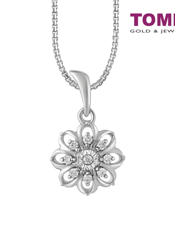 TOMEI Diamond Pendant Set, White Gold 585 (14K) (P6239)