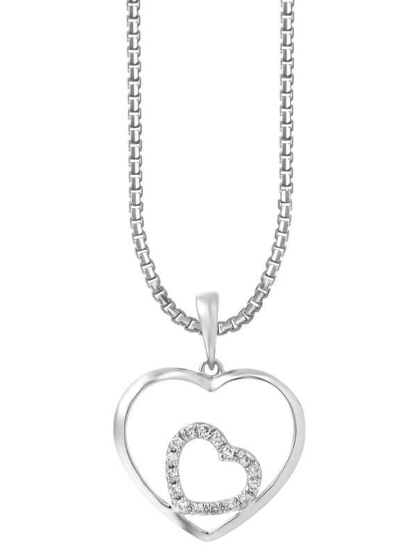 TOMEI Art Of Love Diamond Pendant Set, White Gold 585