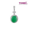 TOMEI Oval Jade Pendant | Jades of Harmony Collection | White Gold 750