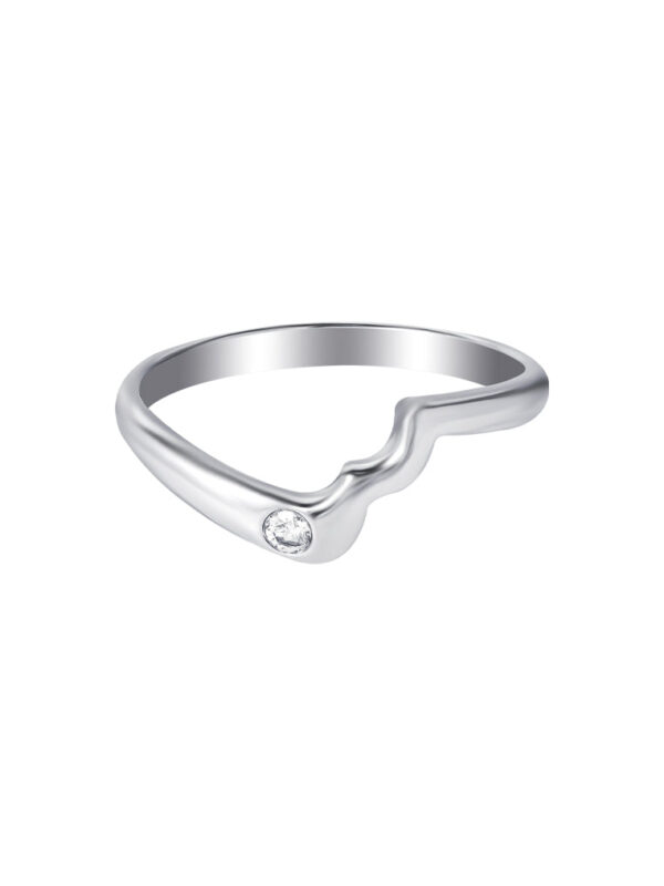 TOMEI Abstract Motifs Diamond Ring, White Gold 375
