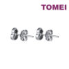 TOMEI Auspicious Gourd Earrings, White Gold 750