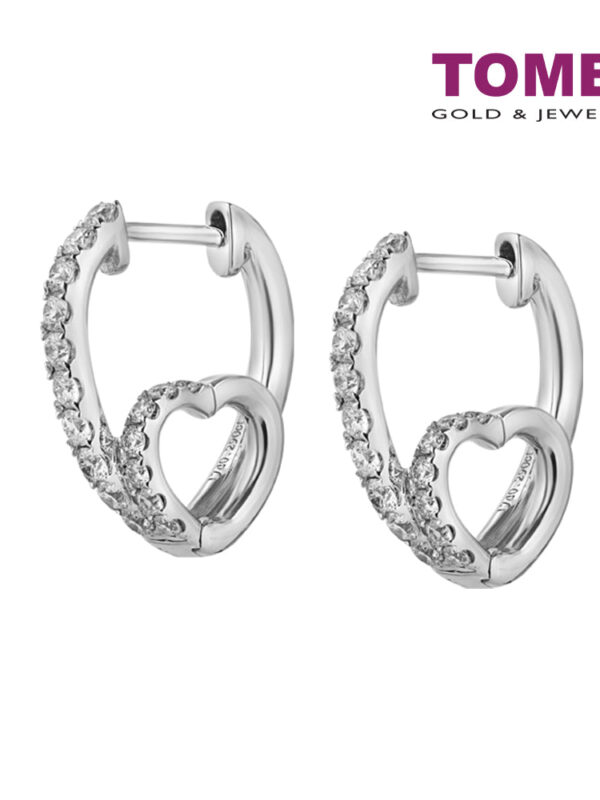 Dual Passion Diamond Earrings | Tomei White Gold 375 (9K) (E1379)