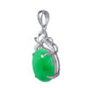 TOMEI Jade Pendant, White Gold 750