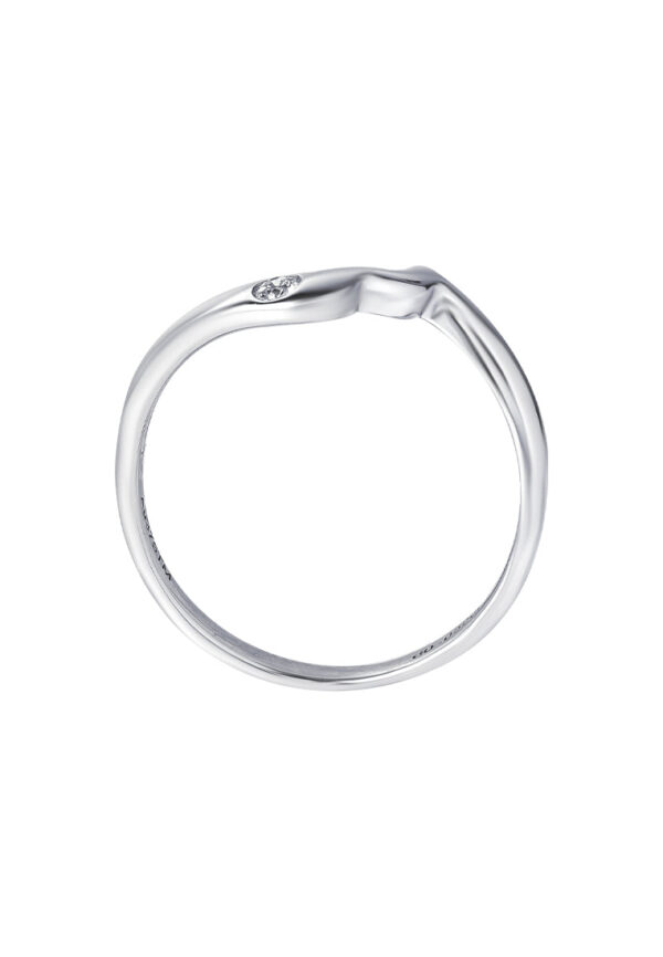 TOMEI Abstract Motifs Diamond Ring, White Gold 375