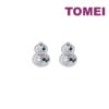 TOMEI Auspicious Gourd Earrings, White Gold 750