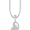 TOMEI Art Of Love Diamond Pendant Set, White Gold 585