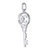 TOMEI Key Pendant, White Gold 375