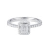 TOMEI Diamond Ring, White Gold 750