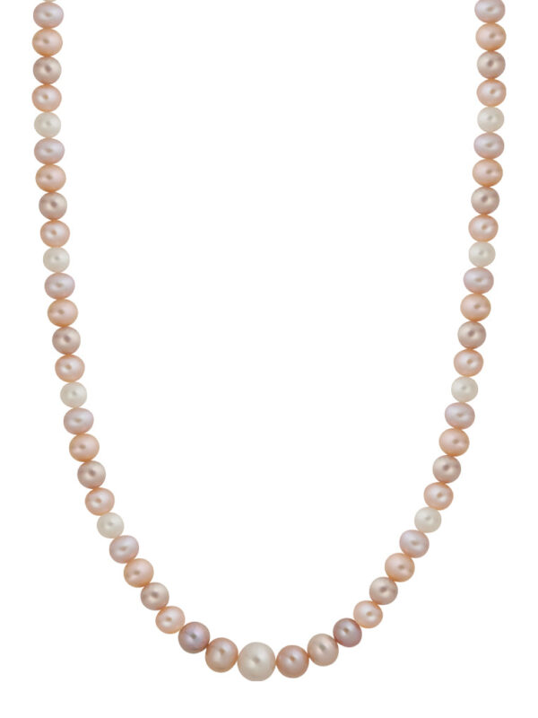 TOMEI Pearlfect Love Single Strand Necklace I Natural Mixed Pink