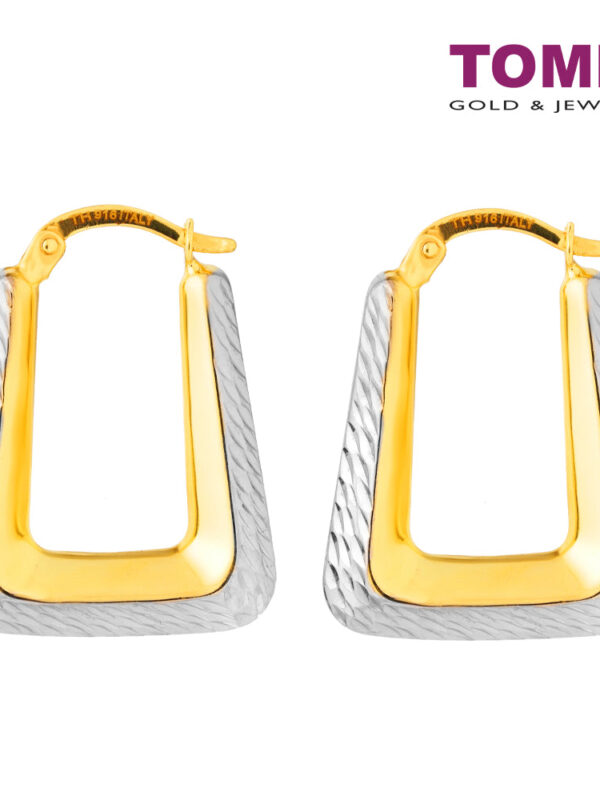 TOMEI Lusso Italia Earrings, Yellow Gold 916 (IQ-X1E210785-2C) (3.79g)