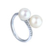 TOMEI Pearl Ring, White Gold 585