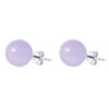 TOMEI Classic Round Jade Earrings, White Gold 750