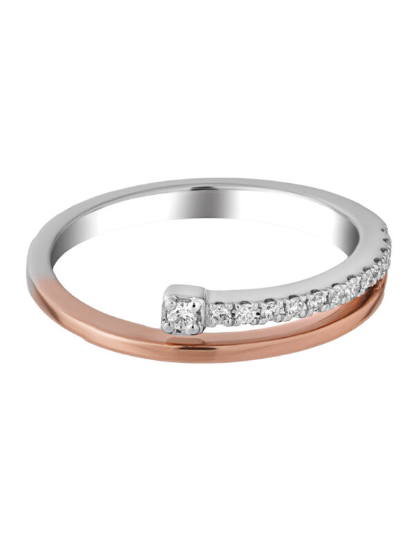 TOMEI Beyond Brilliance Diamond Ring, White+Rose Gold 585 (R4945WR)